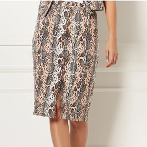 Mabel Snake-print Skirt by Eva  Mendes